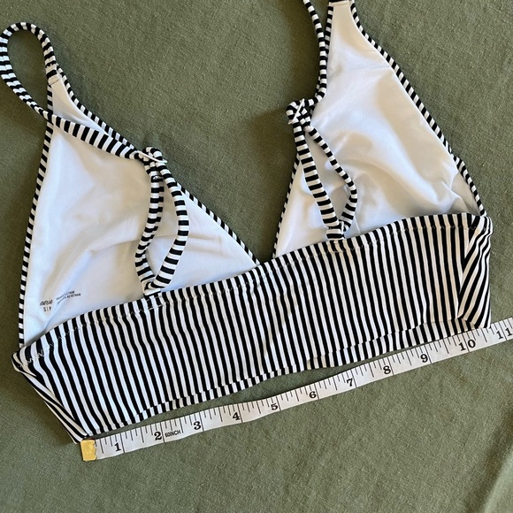Aerie | Black and White Striped Bikini Top - Picture 3 of 4